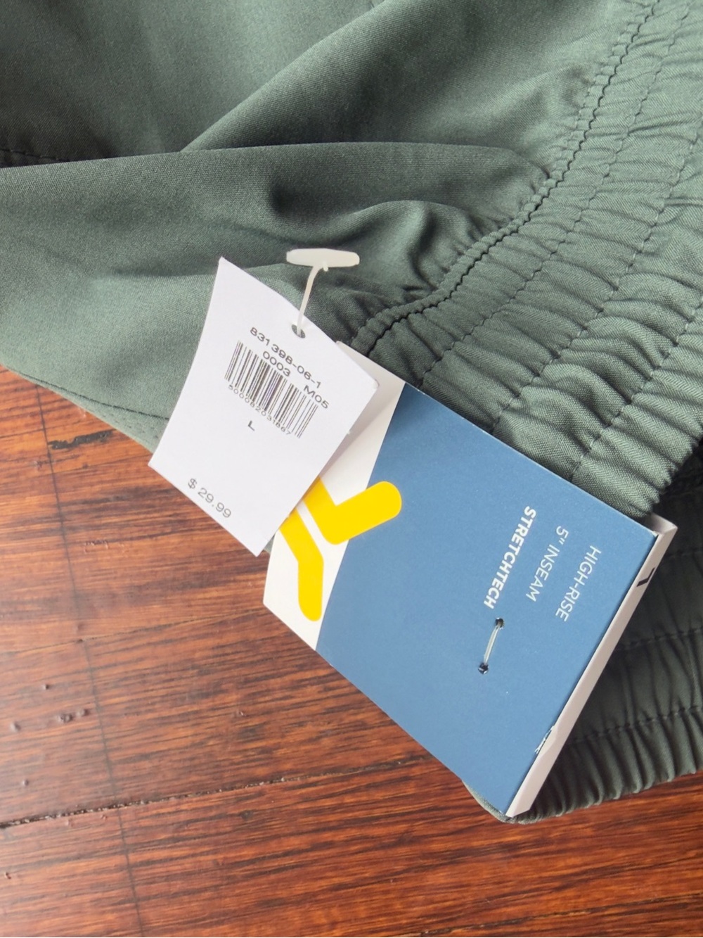 Women's Olive Green Drawstring Cargo Shorts - Picture 3 of 4